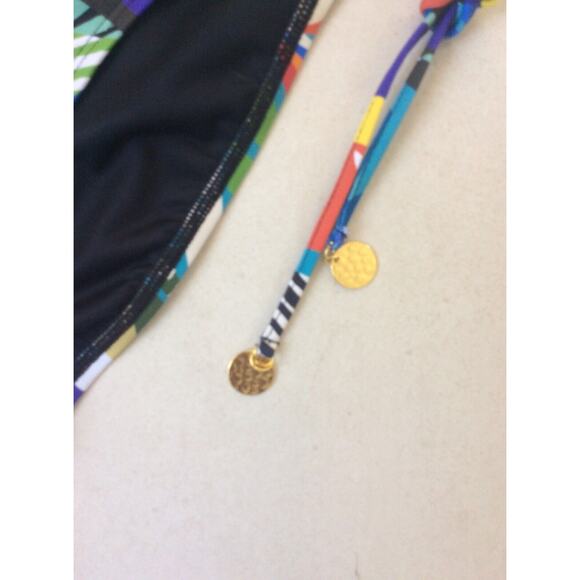 Bleu Rod Beattie String Bikini Bottom Multicolor Print Swim FLAW - Picture 4 of 10